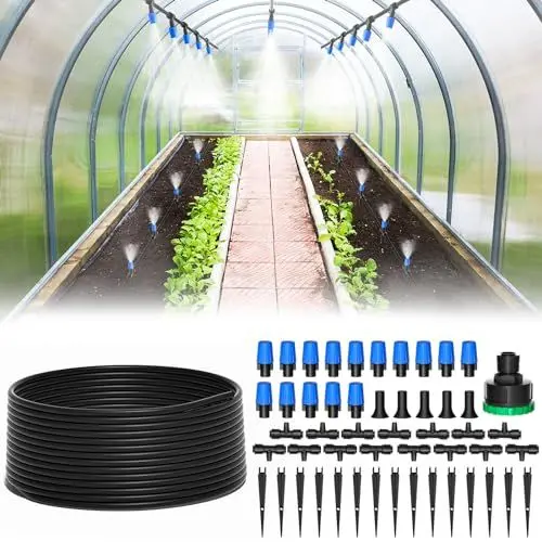 Produktbild: MIXC Bewässerungssystem Garten, Bewässerung Kit Tropfbewässerung 20M DIY Micro Drip System Automatische Sprinkler Misting System für Bewässerung Pflanzen Tropfchenbewässerung Gewächshaus,Garten,Rasen