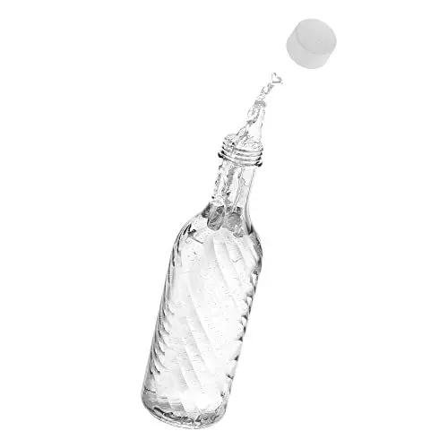Produktbild: Mixcover Glasflasche kompatibel mit dem SodaStream Crystal 2.0 - einzigartiges Design und 10% mehr Volumen, Zubehör für Soda Stream, Glaskaraffe