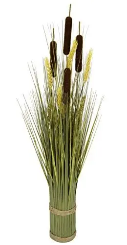 Produktbild: Mixed Bund Kunst Künstliches Gras Ufergras Rohrkolben Stehgras Kunstgras Ziergras Kunstpflanzen Dekogras Grasbüschel Grasbündel Grasarrangement Unechte Blumen Pflanze Grünpflanze Dekogras Seidenblume