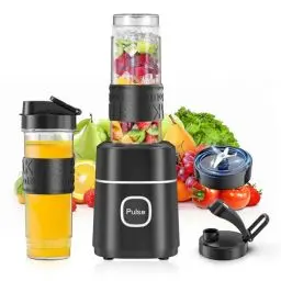 Produktbild: Mixer, Smoothie Maker, 500W Mini Standmixer mit 2x570ml Tritan BPA Freier Flasche, Tragbarer Edelstahl Blender, Geräuscharm, Leicht zu Reinigen, 4-Klingen-System, für Jede Art von Shake und Smoothie