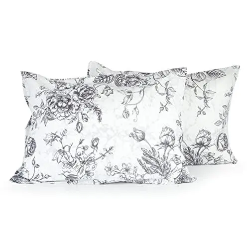 Produktbild: Mixi Trends Kissenbezug 50x70 cm - 2er Set Kopfkissenbezüge Kissenhülle Schlafkissenhüllen Kissenbezüge, Design Bettwäsche:Rosemary D1