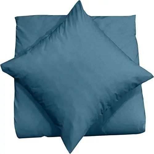 Produktbild: Mixi Trends Kissenhüllen 2er Set 40x40cm aus 100% Baumwolle, Farbe:Petrol