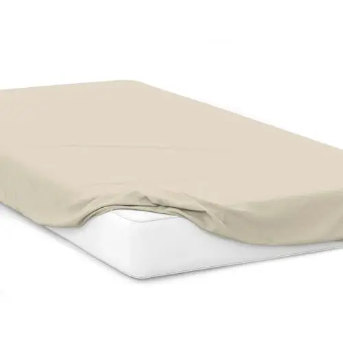Produktbild: Mixi Trends Spannbettlaken Jersey Spannbetttuch 100% Baumwolle Bettlaken Bettlaken, Größe:160 x 200 cm, Farbe:Beige