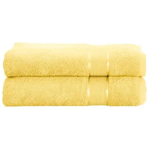 Produktbild: Mixibaby 2er Set Gästetuch Handtuch Duschtuch Badetuch Saunatuch Frottee Baumwolle 500gsm, Größe:Duschtuch 70x140cm, Farbe:Vanille Gelb