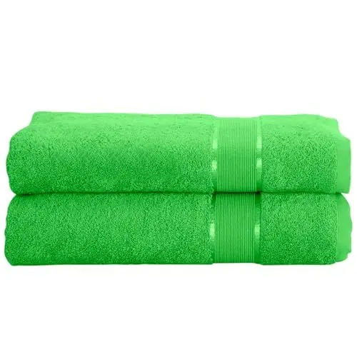 Produktbild: Mixibaby 2er Set Gästetuch Handtuch Duschtuch Badetuch Saunatuch Frottee Baumwolle 500gsm, Größe:Gästetuch 30x50cm, Farbe:Apfelgrün