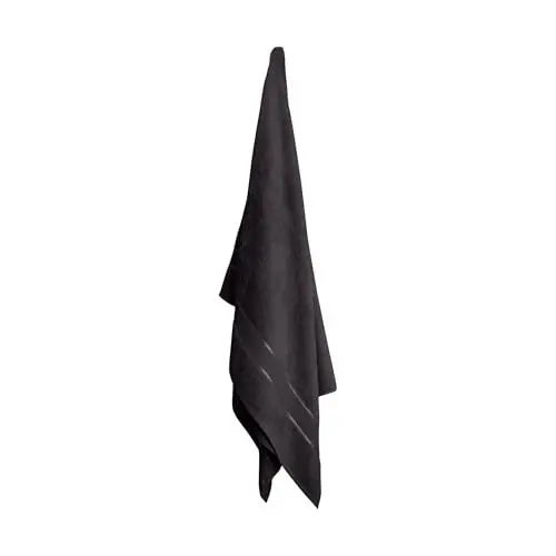 Produktbild: Mixibaby 2er Set Gästetuch Handtuch Duschtuch Badetuch Saunatuch Frottee Baumwolle 500gsm, Größe:Handtuch 50x100cm, Farbe:Schwarz
