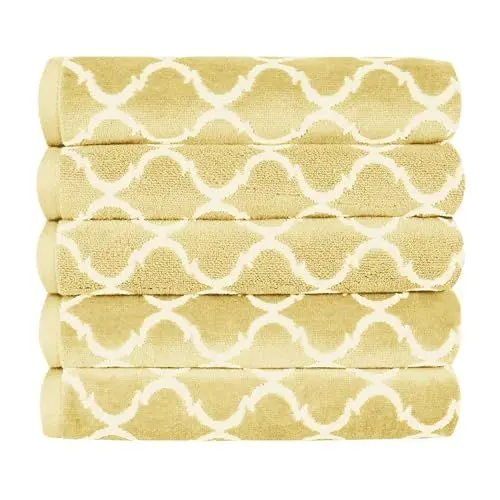 Produktbild: Mixibaby 5 TLG, Handtuch Handtücher Set 100% Baumwolle Frottee 50cm x 100cm, Farbe:Natur 1