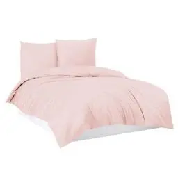 Produktbild: Mixibaby Bettwäsche Bettgarnitur Bettbezug 100% Baumwolle 135x200 155x220 200x200 200x220, Farbe:Rosa, Größe:135 x 200 cm