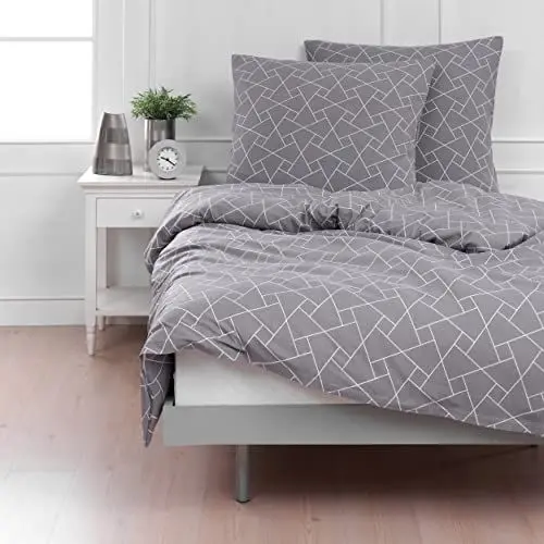 Produktbild: Mixibaby Bettwäsche Bettgarnitur Bettbezug Baumwolle 135x200 155x220 200x200 200x220 Modern, Größe:135 x 200 cm, Design Bettwäsche:Linnea D6