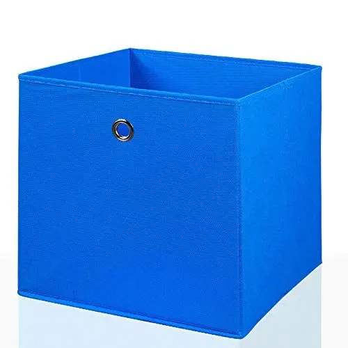 Produktbild: Mixibaby Faltbox Faltkiste Regalkorb Regalkiste Regalbox Aufbewahrungsbox 4 er Set, Farbe:Blau, Größe:26 cm x 26 cm