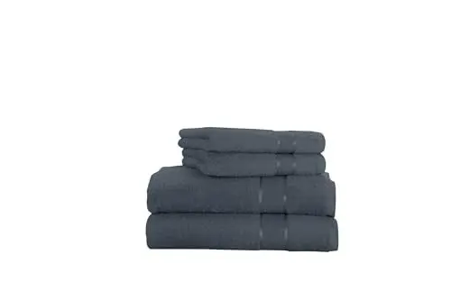 Produktbild: Mixibaby Handtuchset 4 TLG. 2X Handtuch 50 x 100cm 2X Duschtuch 70 x 140cm 100% Baumwolle, Farbe:Antrazit