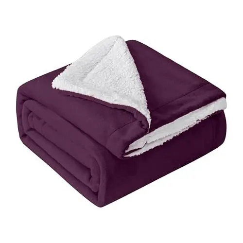 Produktbild: Mixibaby Hochwertige Wohndecken Kuscheldecken, extra Dicke warm Sofadecke/Couchdecke, Größe:150 cm x 200 cm, Farbe:Violett