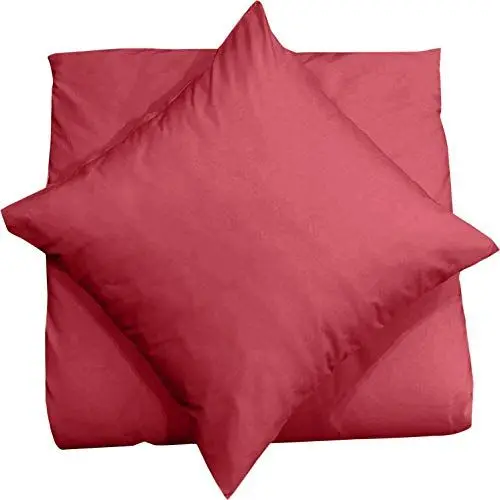 Produktbild: Mixibaby Kissenbezug 40X40 2er Set Dekokissen Kissenhülle Kissen Bezug 100% Baumwolle, Farbe:Rot
