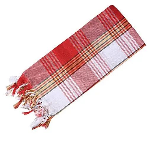 Produktbild: Mixibaby Saunatuch Saunakil Peshtemal Hammamtuch Strandtuch Lendentuch Classic Rot Blau, Farbe:Rot