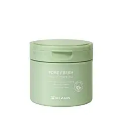 Produktbild: (MIZON PORE FRESH PEELING TONER PAD (x60) Koreanische Hautpflege - Sanfte Peeling-Tampons mit AHA, BHA & PHA - Tiefenreinigung und Sebumkontrolle für empfindliche Haut