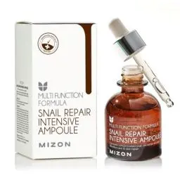 Produktbild: (MIZON) SNAIL INTENSIVE AMPOULE (30ml) Koreanische Hautpflege - Hochkonzentriertes Schneckensekret für Hydration - Anti-Aging und Strahlende Haut