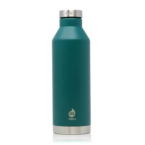 Produktbild: Mizu V8 Bottle Grün - Doppelwandige vakuumisolierte Edelstahlflasche, 780ml, Größe 800 ml - Farbe Blue Green Tourmaline