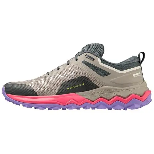 Produktbild: Mizuno Damen Wave Ibuki 4 (W) Trailrunningschuhe, Mehrfarbig (Ghost Gray High Vis Pink Purple Punch), 40 EU