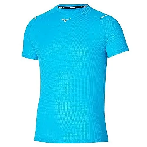 Produktbild: Mizuno Herren Dryaeroflow Tee T-Shirt, Hawaii-Ozeanblau, L