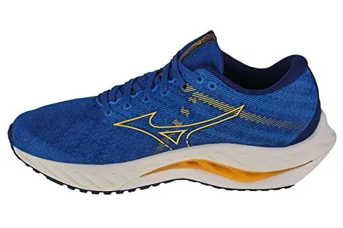 Produktbild: Mizuno Herren Wave Inspire 19 Running Shoes, Snorkel Blue/Pale Marigold/Estate Blue, 44.5 EU