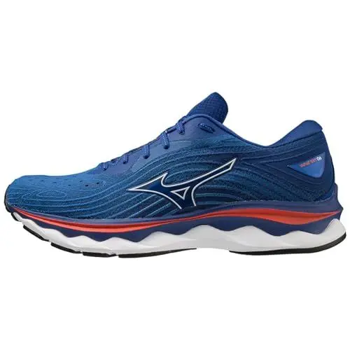Produktbild: Mizuno Herren Wave Sky 6 Traillaufschuhe, Mehrfarbig (Turkishsea Wht Chtomato), 44.5 EU
