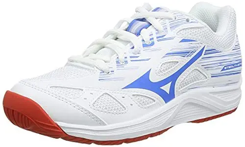 Produktbild: Mizuno Stealth Star Junior Handballschuh, White Fred Frenchblue, 32.5 EU