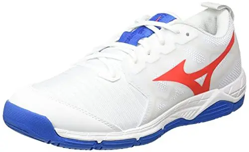 Produktbild: Mizuno Unisex Wave Supersonic 2 Volleyball-Schuh, Weiß/Irred/French Blue, 40 EU