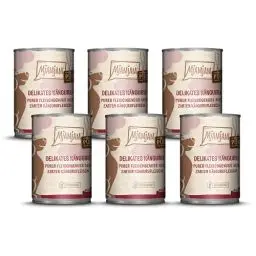 Produktbild: MjAMjAM - Premium Nassfutter für Hunde - purer Fleischgenuss - delikates Känguru pur, 6er Pack (6 x 400 g), getreidefrei mit extra viel Fleisch