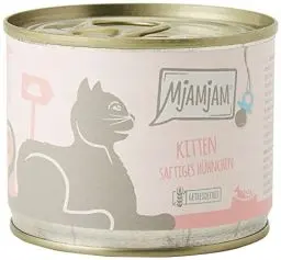 Produktbild: MjAMjAM - Premium Nassfutter für Katzen - Kitten saftiges Hühnchen mit Lachsöl, 6er Pack (6 x 200 g), getreidefrei mit extra viel Fleisch