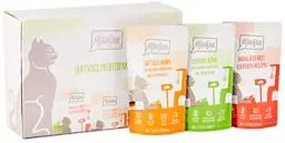 Produktbild: MjAMjAM - Premium Nassfutter für Katzen - Mixpaket I - Huhn, Rind, Herzen, 12er Pack (12 x 125 g), getreidefrei mit extra viel Fleisch