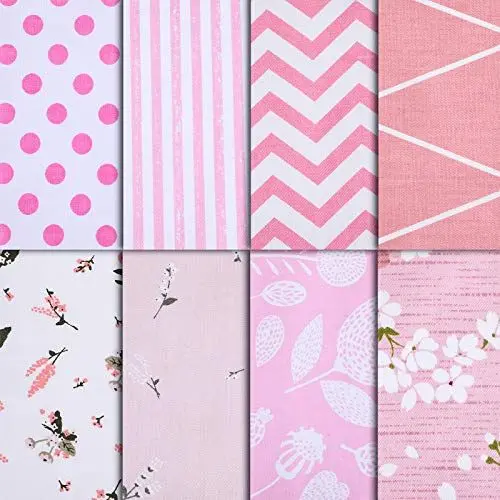 Produktbild: MJARTORIA 8PCS Baumwollstoff Meterware Stoffreste zum Nähen DIY Patchwork Stoffe Baumwolltuch Stoffpaket je 50cmx50cm