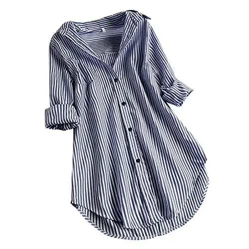 Produktbild: MJIQING Batik grün mittellange Ärmel weiß Baseball Poloshirt Sexy Große Größe Lang UV für Kinder Sport Shirt Oversize für Damen Geschenk Muttertag, marine, 40 cm