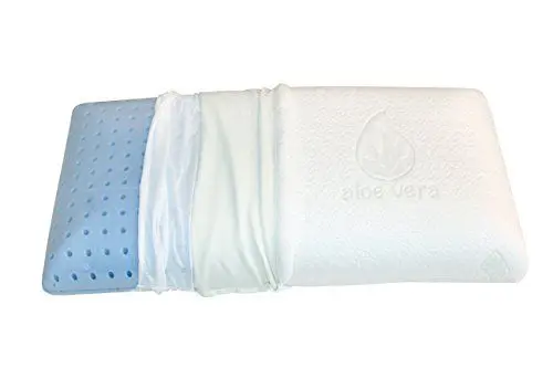 Produktbild: Mlily by Ebitop Kissen, Schlafkissen, EBI. - K75.35.14 Gel-Nackenstützkissen Orthopädisches Gelschaum-Kissen mit Aloe-Vera-Kissenbezug Traum-Schlaf Visko-Kopfkissen 75x35x14cm Weiß