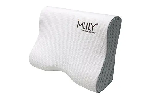 Produktbild: Mlily by Ebitop Orthopädisches Seitenschlaf-Viskoseschaum-Kissen mit Kissenbezug EBI. - K54.37.11 54x36x11/8,5cm weiß (54x37x11/8cm)