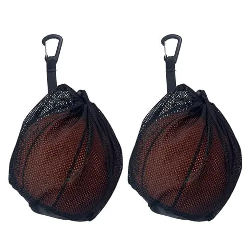 Produktbild: Mlysnd Ballnetz, Ballsack, 2 Stück FußBallnetz mit Kordelzug Faltbar Ballnetz für 1 Ball Zum Aufbewahren und Tragen Von Basketbällen, FußBällen und Volleybällen