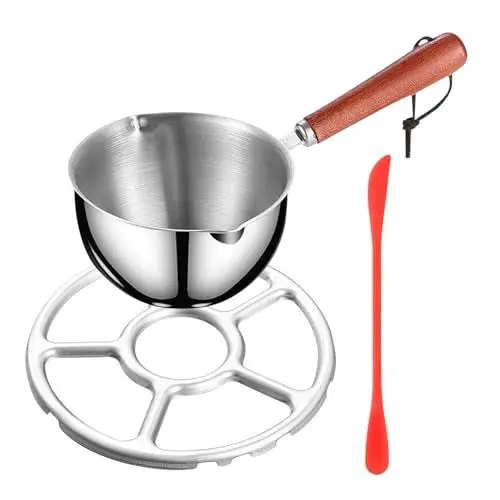 Produktbild: Mlysnd Milchtopf Milchtopf Induktion Kochtopf 3 Stück Soßenpfanne 300ml Edelstahl Milchpfanne Rühren Stick Gas Herd Stand für Gasherd Elektroherd