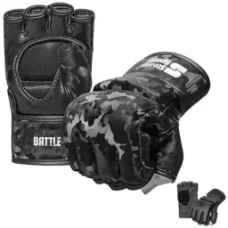 Produktbild: MMA-Handschuhe für Männer und Frauen, 12 mm Dickes PU-Leder, Grappling-Handschuhe, Muay Thai, Kickboxen, Sparring, Boxsack, Boxtraining, Käfigkampf, Kampfsport (Camo, M)