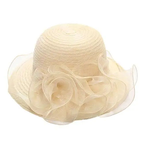 Produktbild: MMOOVV Damenhut Eleganter Organza-Kirchen-Brautteeparty-Hochzeitsfest-Hut (Rosa)