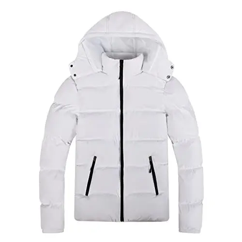 Produktbild: MMOOVV Herren Steppjacke in Daunenjacken-Optik Winterjacke Übergangsjacke (White, S)