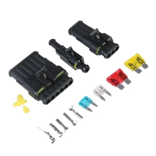 Produktbild: Mobestech 4-poliger Anschlussklemmensatz 1 5 Mm – 14 Awg Pa66-nylongehäuse Ip67-versiegelt Für Automobile Marine Und Projekte