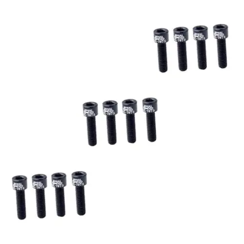 Produktbild: Mobestech 12 Stück Aus Aluminiumlegierung Fahrradlenkerschrauben Standard Lenkerschrauben Lenker Riser Leichte Fahrradschrauben Medizinische Industrieschrauben DIY