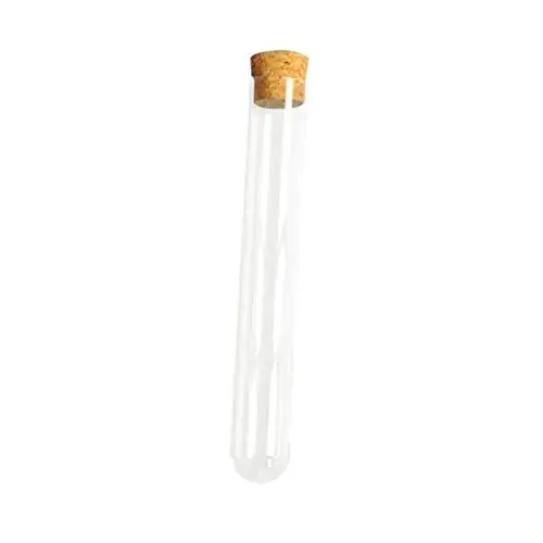 Produktbild: Mobestech 15 Stk Prüfen Reagenzgläser Aus Glas Kunststofftuben Mit Deckel Glasfläschchen Reagenzgläser Aus Borosilikatglas Röhren Klares Kunststoffbehälter Glasflasche Runder Boden