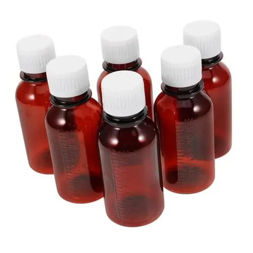 Produktbild: Mobestech 1 Satz Pillendose Pille Tablettenfläschchen Pillentrageflasche Pulver-pillenflasche Aufbewahrungsbehälter Für Medikamente Laborchemikalienflasche Brown Das Haustier 6st