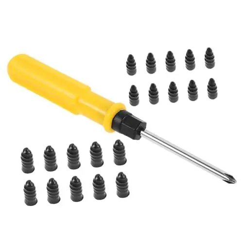 Produktbild: Mobestech 1 Satz Reifenreparaturwerkzeuge Schraubendreher Auto-detaillierungs-kit Ratsche Felgenreiniger Autozubehör Klebenagel Vakuum-reifenreparaturnagel Reifenstopfen Gummi Black