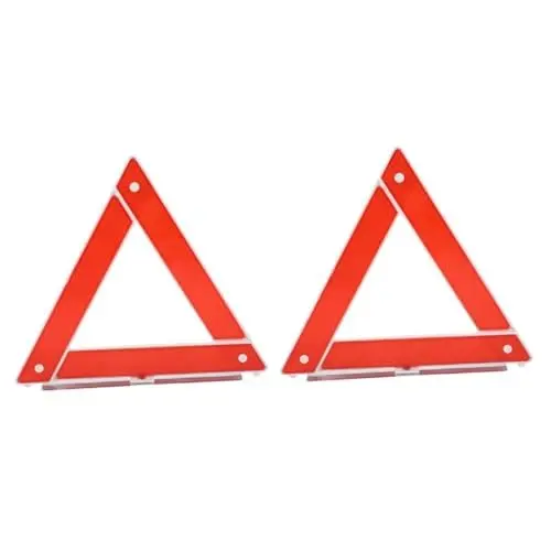 Produktbild: Mobestech 2St Warndreieck verkehrsschilder verkehrszeichen Auto Dreieckswarnzeichen Notfallwerkzeug Emergency Tool Notfalldreieck Sicherheitsdreiecke Verkehrssicherheitsset Plastik