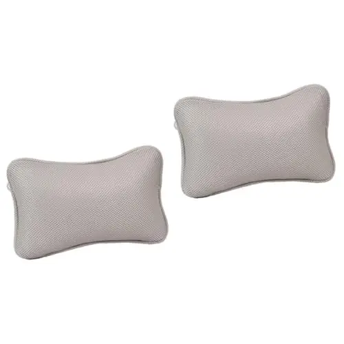 Produktbild: Mobestech 2 Stück Spa Kissen Für Badewanne Nackenkissen Mit Cups Wannenkissen Badekissen Für Badewanne Grau