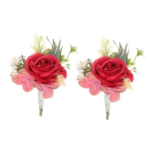 Produktbild: Amosfun Ansteck Blumen Wand 8 Boutineers Ansteckblumen Künstliche Hochzeitsblumen Hochzeitsdekorationen Ansteckblumen Broschen