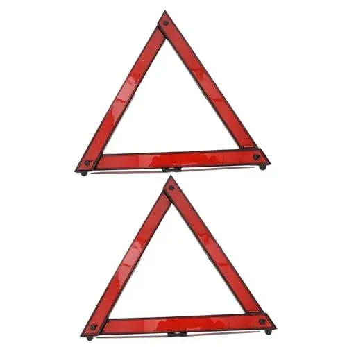 Produktbild: Mobestech 2 Stück Warnschild Verkehrssicherheitsset Sicherheitsdreieck Punkt Sicherheitsdreieck Reflektor Autodreieck Kit Autowarnstativ Autos Autowarndreieck Rot Notfallset Kunststoff