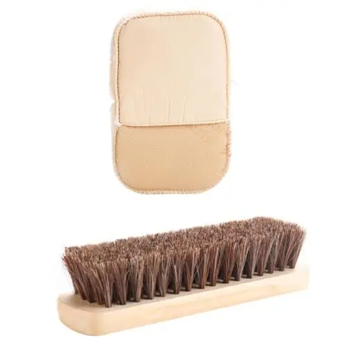 Produktbild: Mobestech 2 Teiliges Lederpflege Set Reinigungsbürste Ledersofa Wartungswerkzeuge Leder Reinigungswerkzeug Leder Wartungsset Lederschuhe Wartungsset Lederwaren Reinigungswerkzeuge