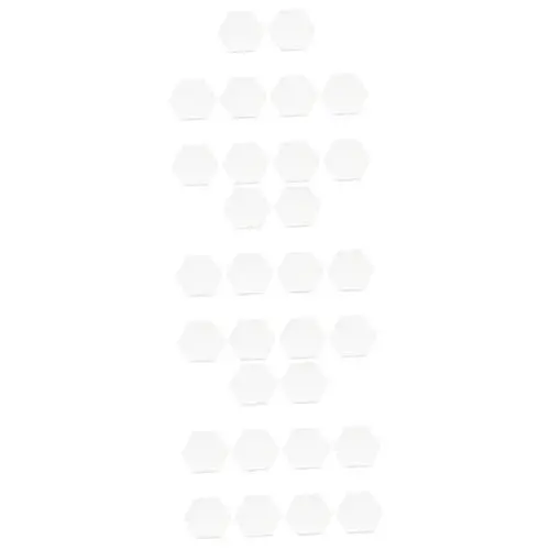 Produktbild: Mobestech 30 Stk Sechseckige Kunststofffolie Leere Flaggen Blanko-gästekarten Diy Handgemachtes Sechseckiges Brett Leere Schilder Desktop-dekorationsplatte Acryl Beschilderung Malen Student